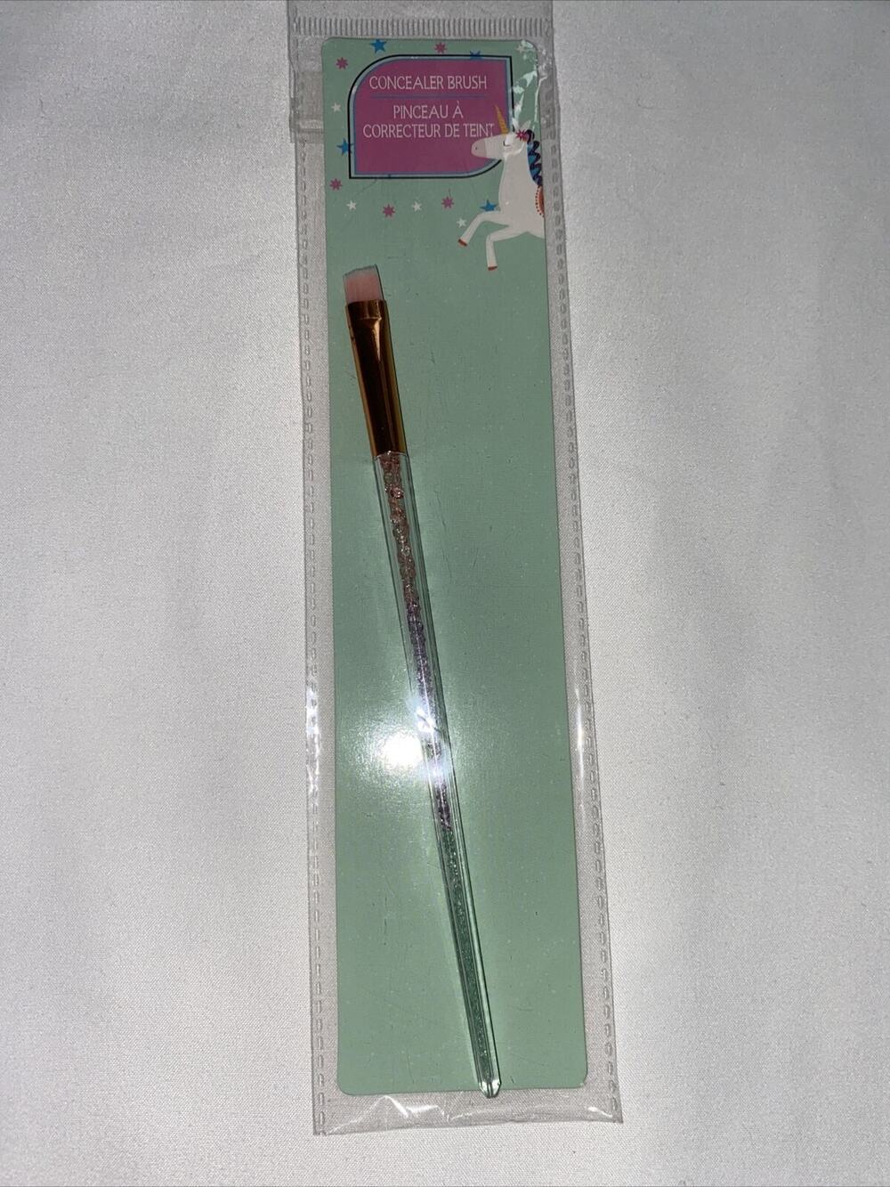 Concealer Makeup Brush Clear Handle Green Purple Pink Crystals
